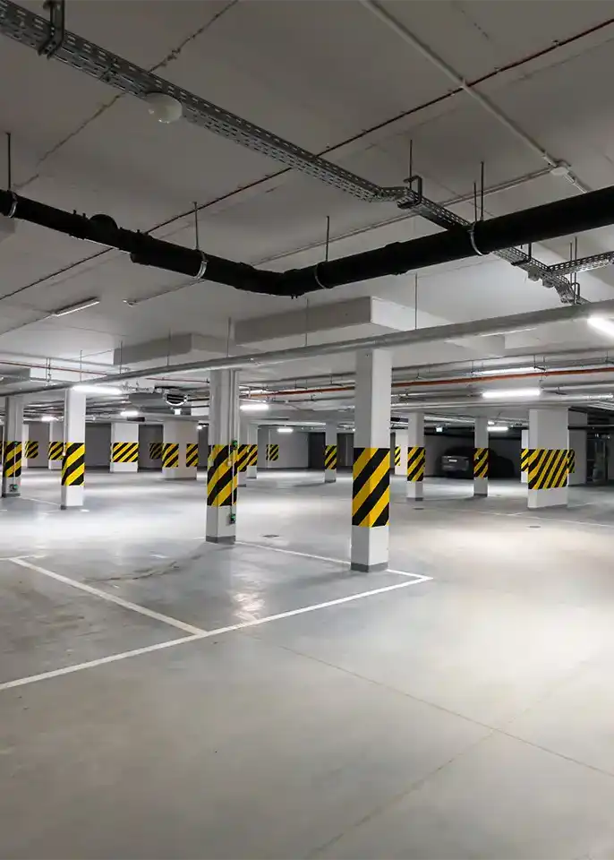 parking garage striping and pressure washing